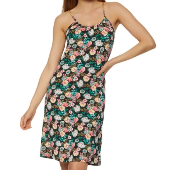 Chain Straps Floral Dress - Picture 1 of 6